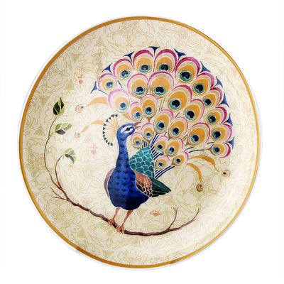 Cocktail Plate - Peacock Fantasy