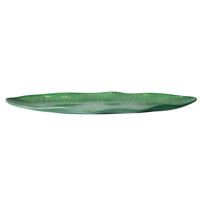 OVAL PLATE 16'' 41 X 10.5 X 2.7 CM - GREEN