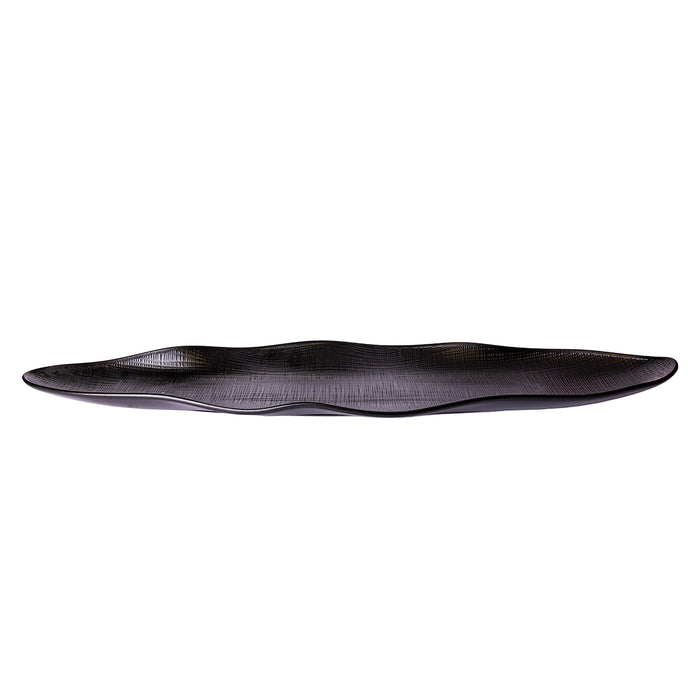OVAL PLATE 18'' 46.5 X 11.5 X 3 CM - BLACK