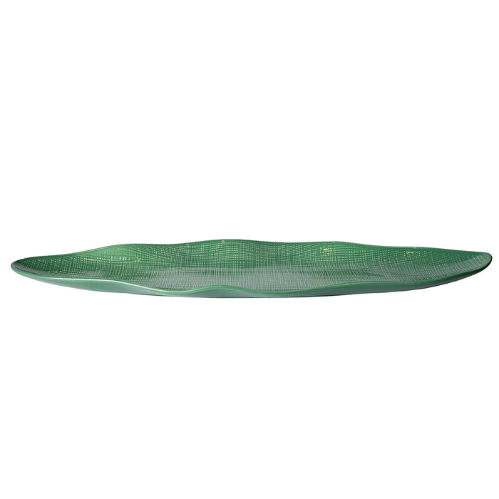 OVAL PLATE 18'' 46.5 X 11.5 X 3 CM - GREEN