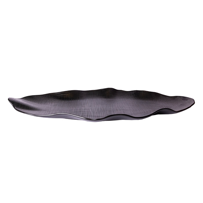 LEAF PLATE 18.5'' 47.7 X 20.6 X 4 CM - BLACK