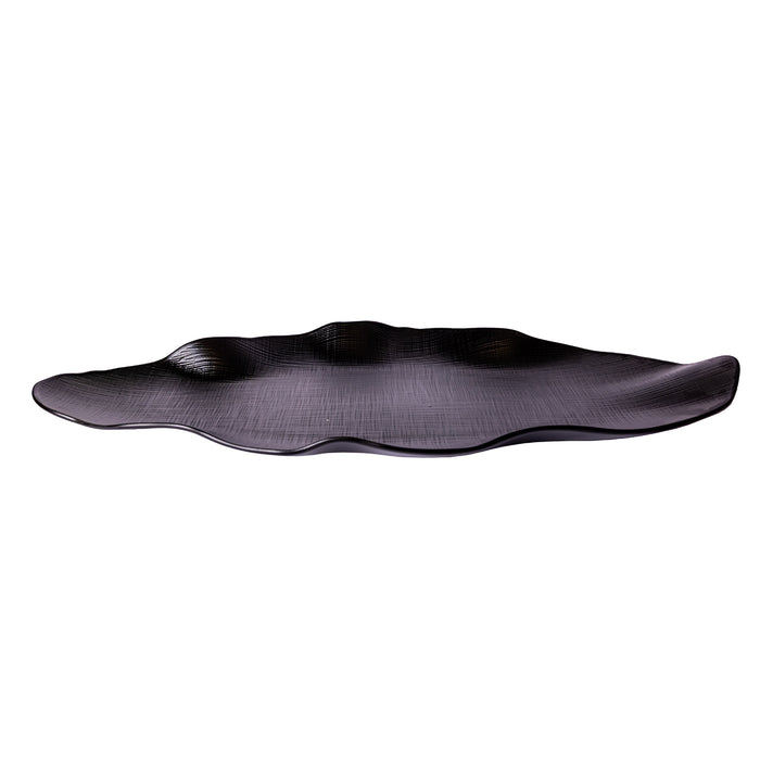 LEAF PLATE 20.35'' 53.2 X 23.6 X 4.3 CM - BLACK