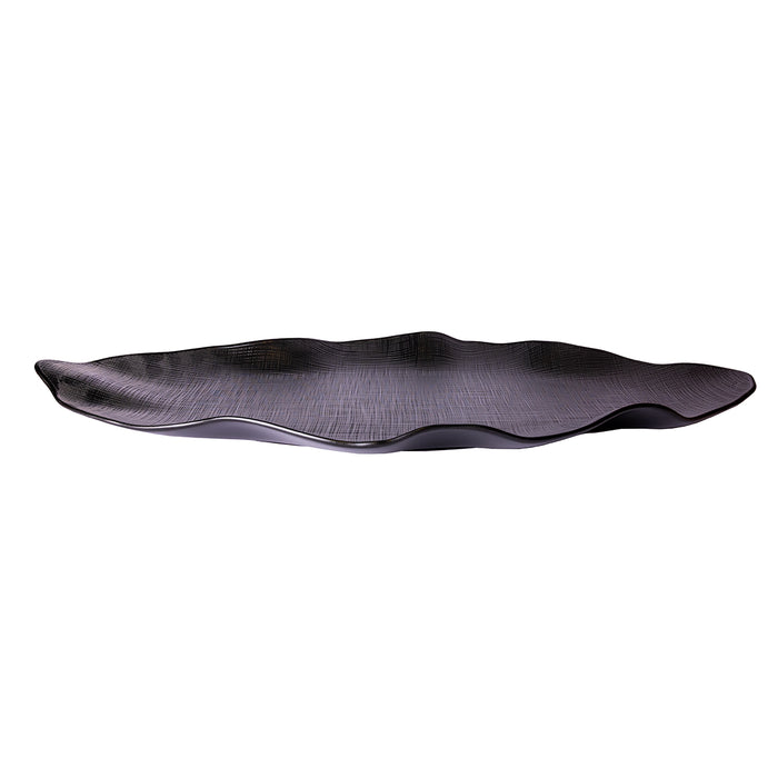LEAF PLATE 22.50'' 57.7 X 25.3 X 4.6 CM - BLACK