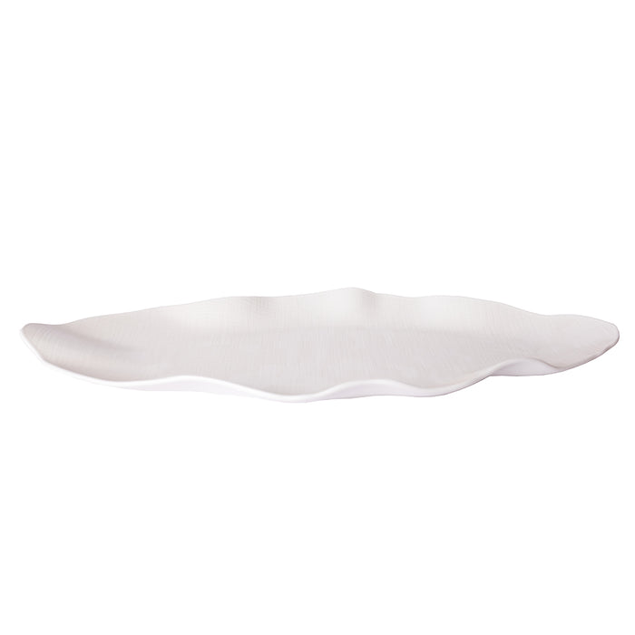 LEAF PLATE 18.5'' 47.7 X 20.6 X 4 CM - WHITE