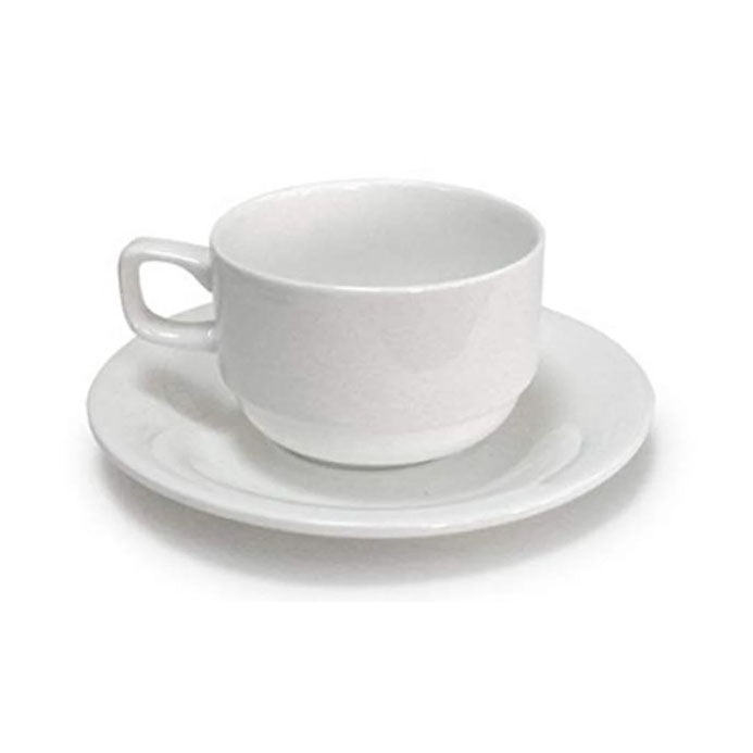 CUP & SAUCER 230CC - BASIC WHITE
