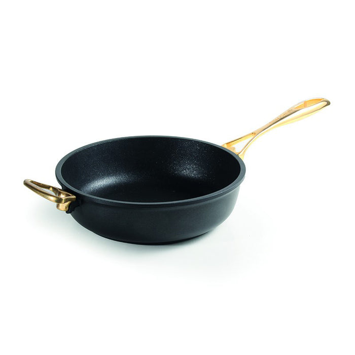 DEEP PAN 28CM, ARMOR COATING &amp; GOLD HANDLE