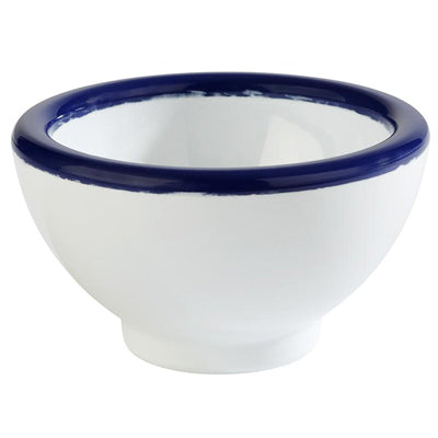 Bowl 'Pure' , White W/ Blue Edge