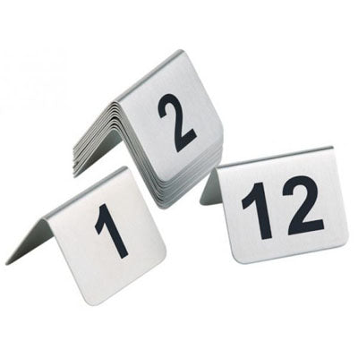 Table Numbers 37 - 48, Satin Polished Finish 5.3 X 4.5 Cm
