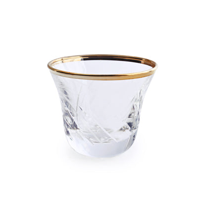 "Contessa" Arabic Coffee Set Of 6 - Gold Rim