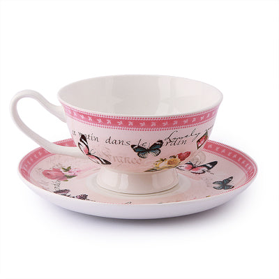 Tea Cup And Saucer - Vintage Garden