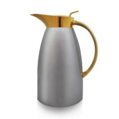 Arabic Vacuum Jug Gusto - Chrome With Gold Top - 1.5ltr