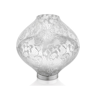 Floreal Lamp - 23.5cm - Silver & White