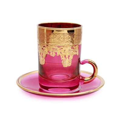 Arabic Tea Set Of 6 - Ruby Violet