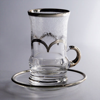 Arabic Tea Set Of 6 - Crist Archi Platinum