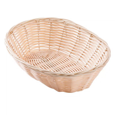 Basket 9'' X 6''', Oval Natural Polypropylene