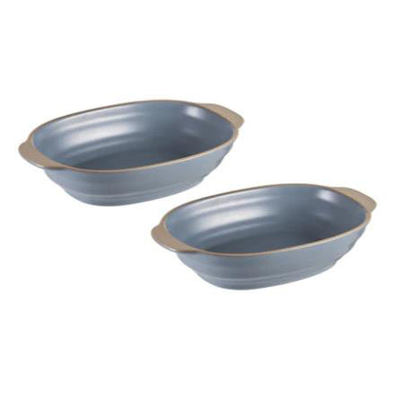 CLYDE FORGET-ME-NOT BLUE 2PK OVAL BAKING DISH