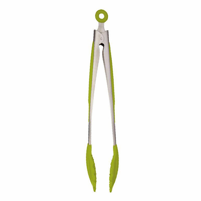 Tong, Silicone With S/S Arms 30cm - Green