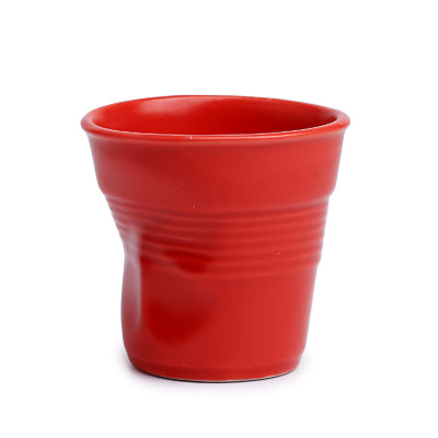 Crumple Espresso Cup (80ml) - Satin Red