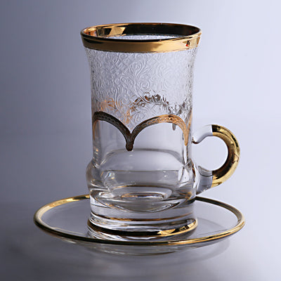 Arabic Tea Set Of 6 - Crist Archi Large Gold