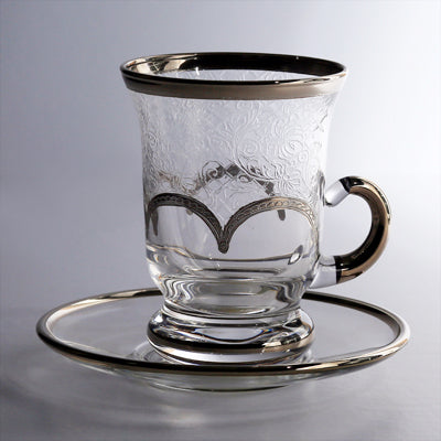 Arabic Tea Set Of 6 - Crist Archi Ricci Platinum