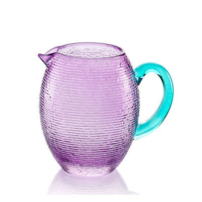 Multicolor Pitcher Amethyst With Turquoise Handle