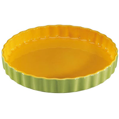 Round Plan Dish - Yellow Green