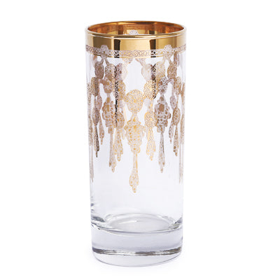 Water Glass Set Of 6 - Collar Gold