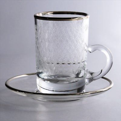 Arabic Tea Set Of 6 -  Parisien Platinum
