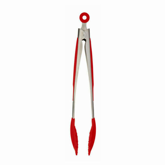 Tong, Silicone With S/S Arms 30cm - Red