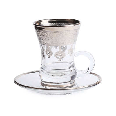 Arabic Tea Set Of 6 - Fascia Platinum
