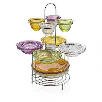 Multicolor Set Happy Hour H. 48cm Ass. Colours With Metal Stand