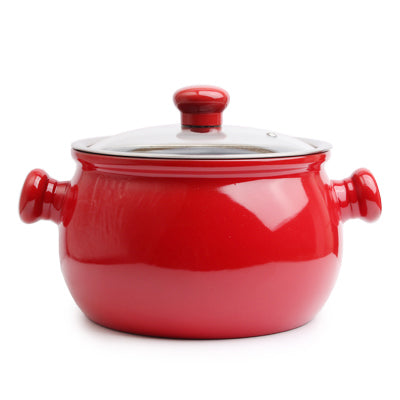 Casserole With Glass Lid 20cm - Red