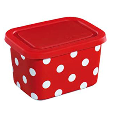 Canister 'Punti' Red Medium