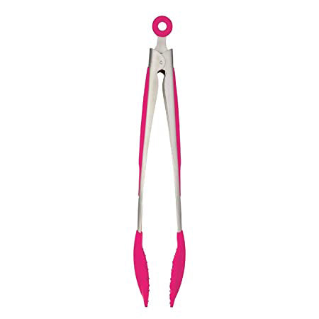 Tong, Silicone With S/S Arms 30cm - Pink