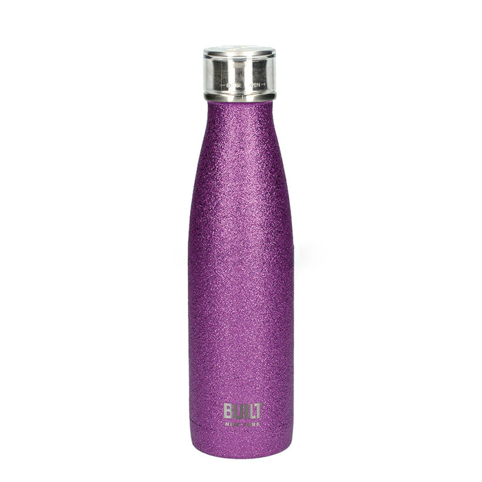 Isolated S.Steel Bottle 500ml - Purple Glitter