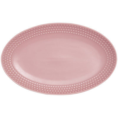 Abode Textured Pink Sand Oblong Platter