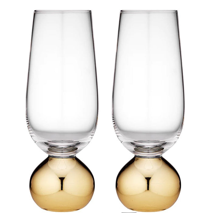 Astrid Gold 2pk Champagne Glass