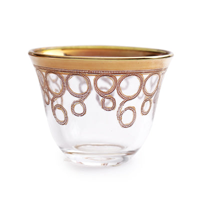 Arabic Coffee Set Of 6 - Drop Circle Gold
