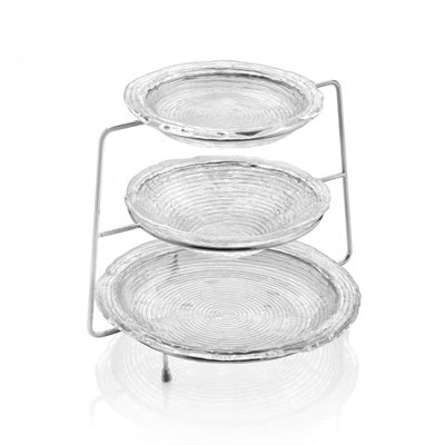 Wave Set Multiservice H. 23, Clear With Metal Stand