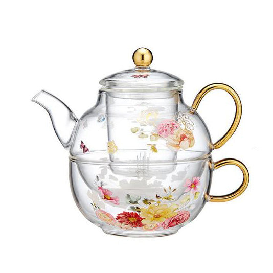 Springtime Soiree Glass Tea For One