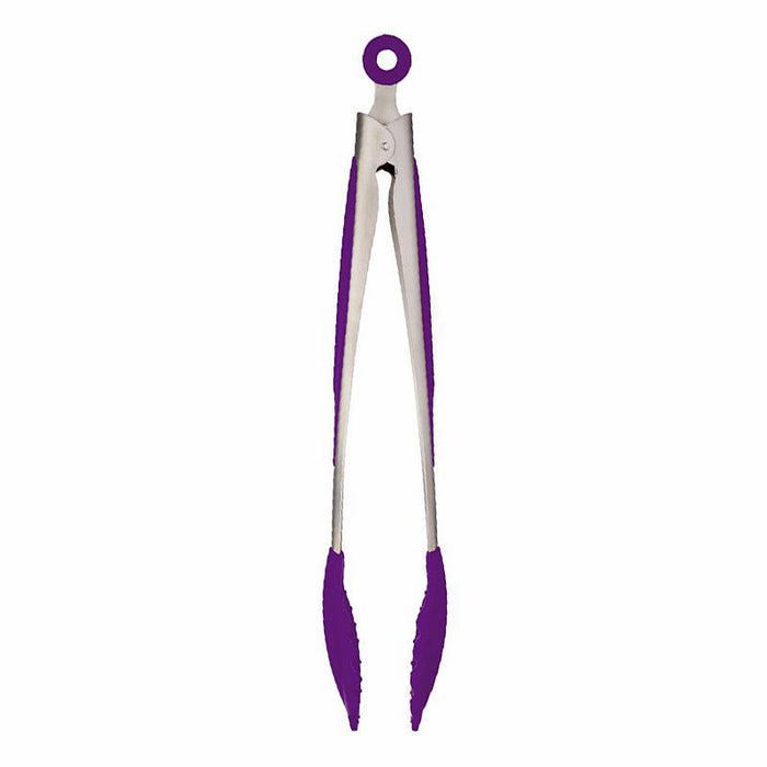 Tong, Silicone With S/S Arms 30cm - Purple