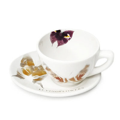 فنجان شاي وصحن "إيفا فلاينج فلاورز"