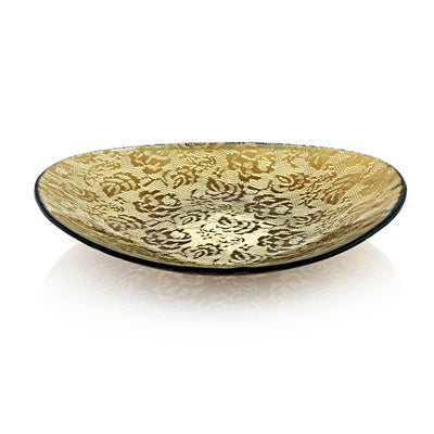 Floreal Oval Centerpiece - 42cm Gold & Amber