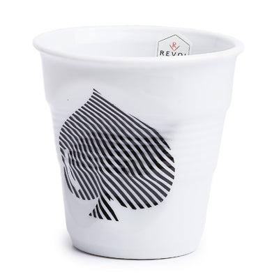 Crumple Cappuccino Cup (180ml) - White Pique