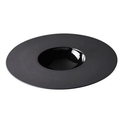 SOLID SPHERE PLATE 30CL 30.3 X 5CM, GLOSSY BLACK