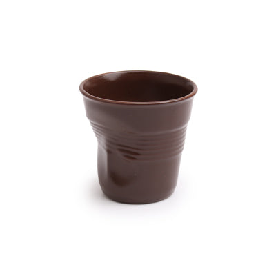 Crumple Espresso Cup (80ml) - Satin Chocolate