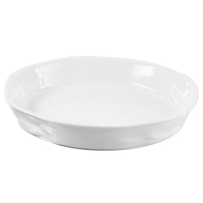Crumple Flan Dish - White
