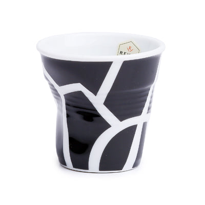 Crumple Espresso Cup (80ml) - White/Black