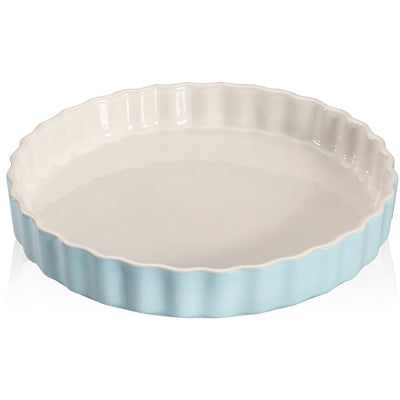 Round Flan Dish - Light Blue