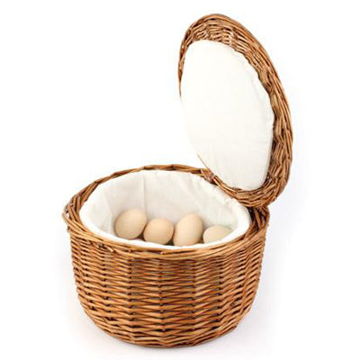 Basket For Eggs 26 X 17cm, Padded Rattan